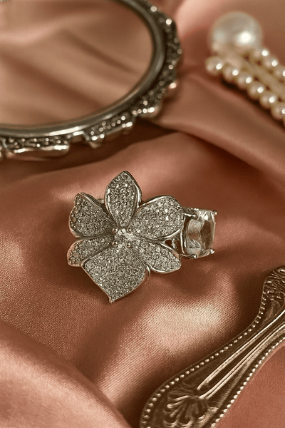 Butterfly Silver Ring with CZ Embellishments - Maxiblink