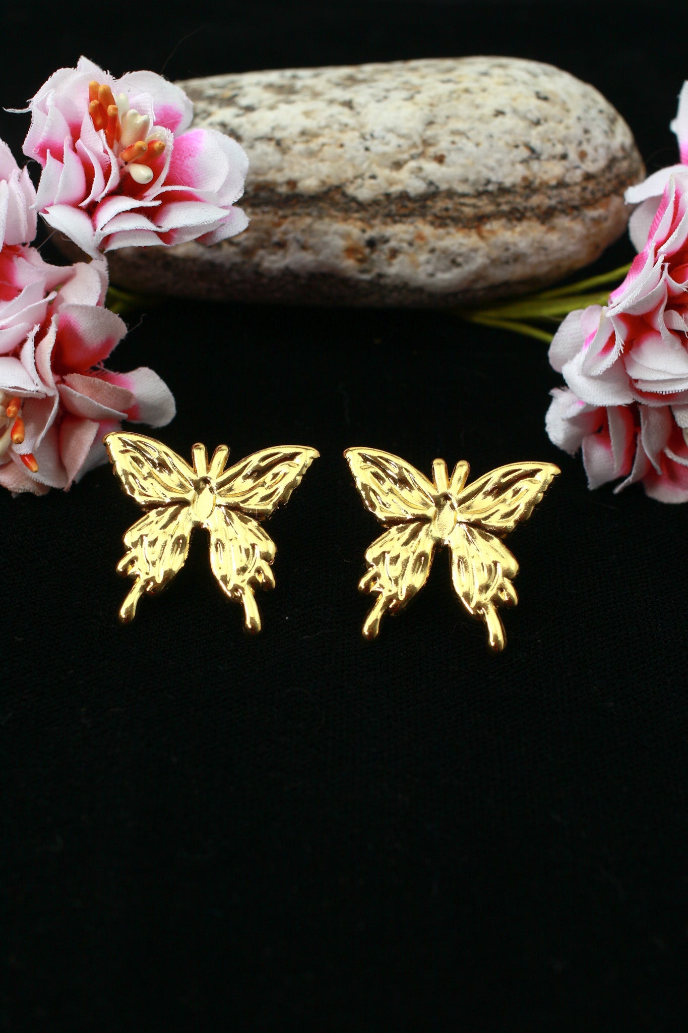 Butterfly Stud Earrings – 18K Gold Plated - Maxiblink