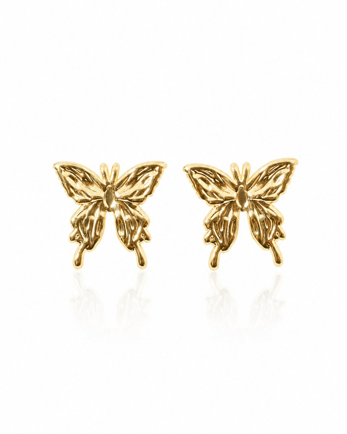Butterfly Stud Earrings – 18K Gold Plated - Maxiblink