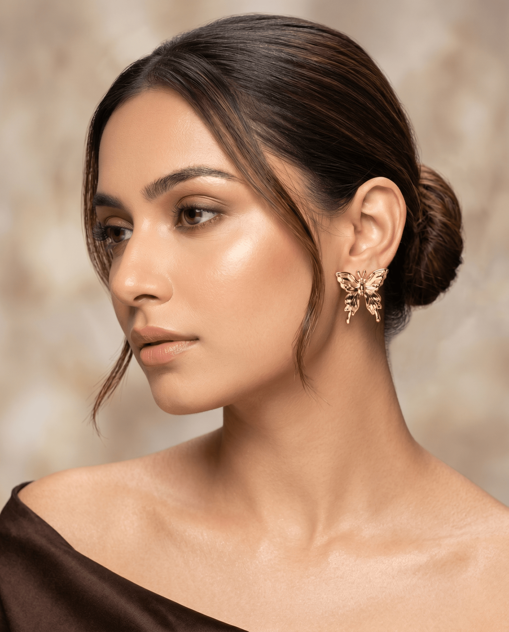 Butterfly Stud Earrings – 18K Gold Plated - Maxiblink