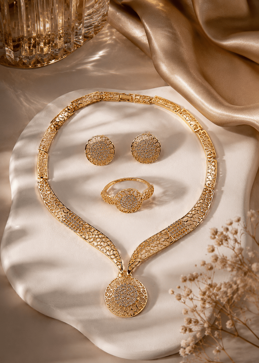 Celestial Luxe Gold Star & Moon 4 - Piece Jewellery Set - Maxiblink