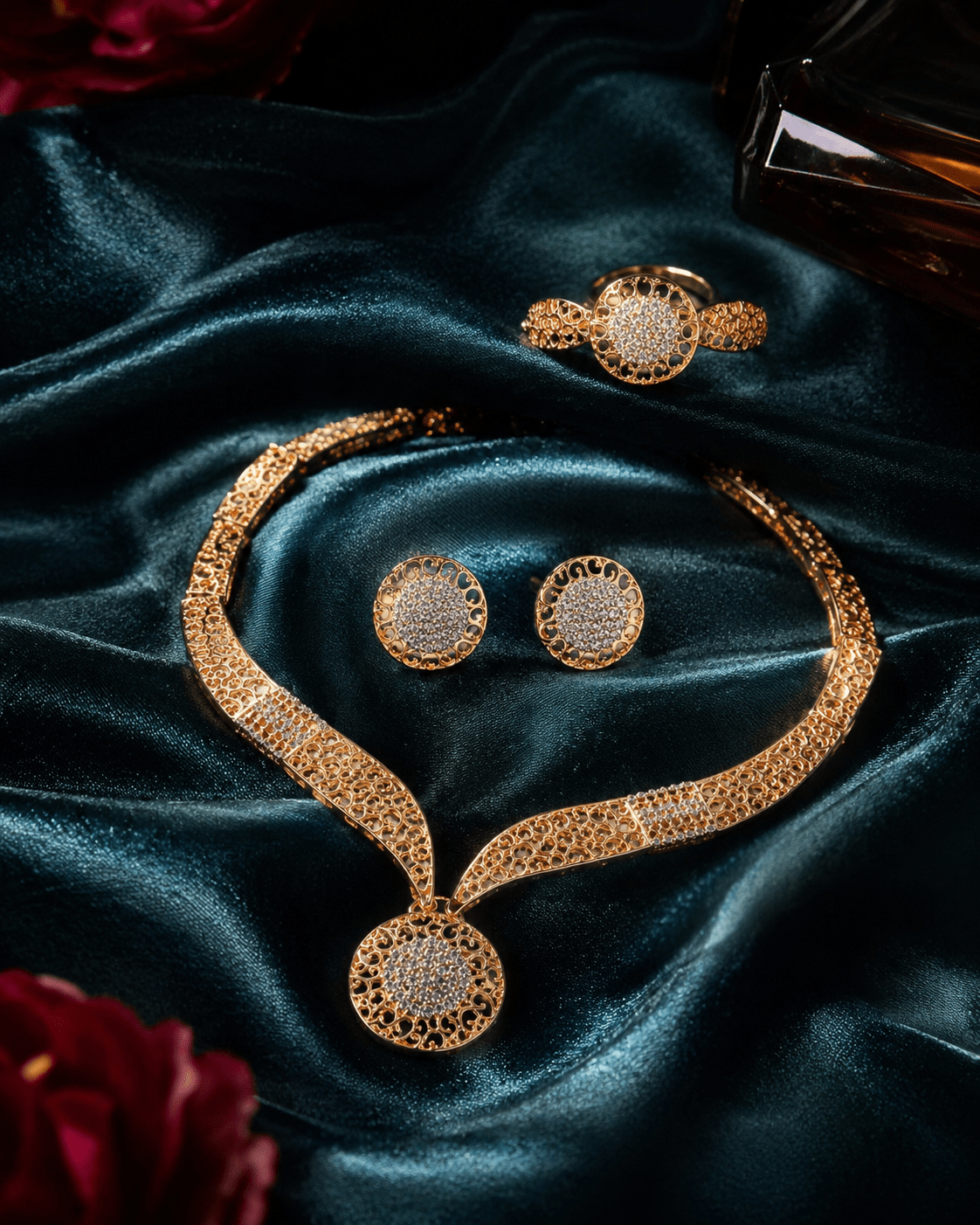 Celestial Luxe Gold Star & Moon 4 - Piece Jewellery Set - Maxiblink