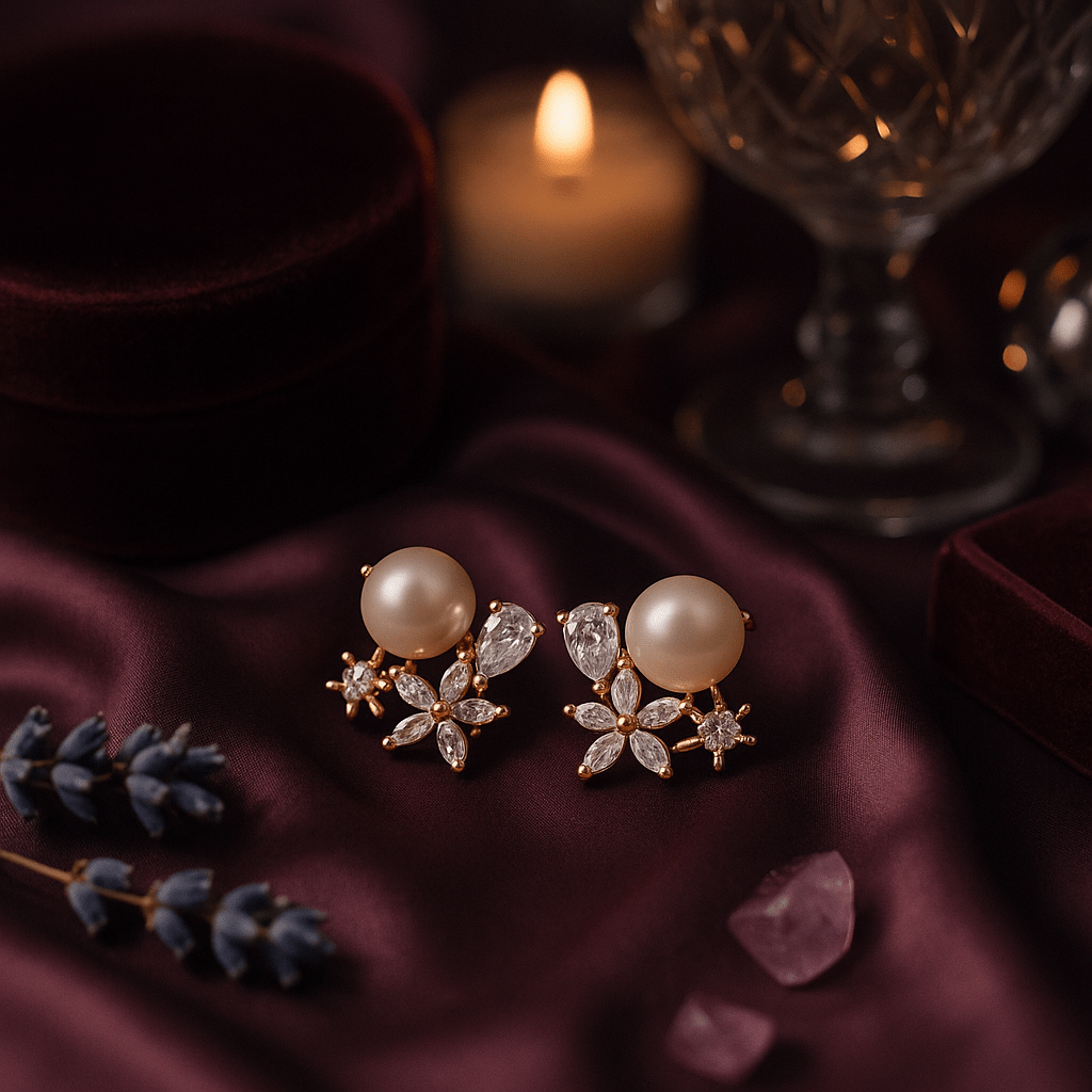 Classic Pearl Blossom Earrings - Maxiblink