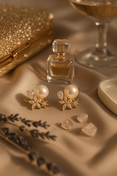 Classic Pearl Blossom Earrings - Maxiblink