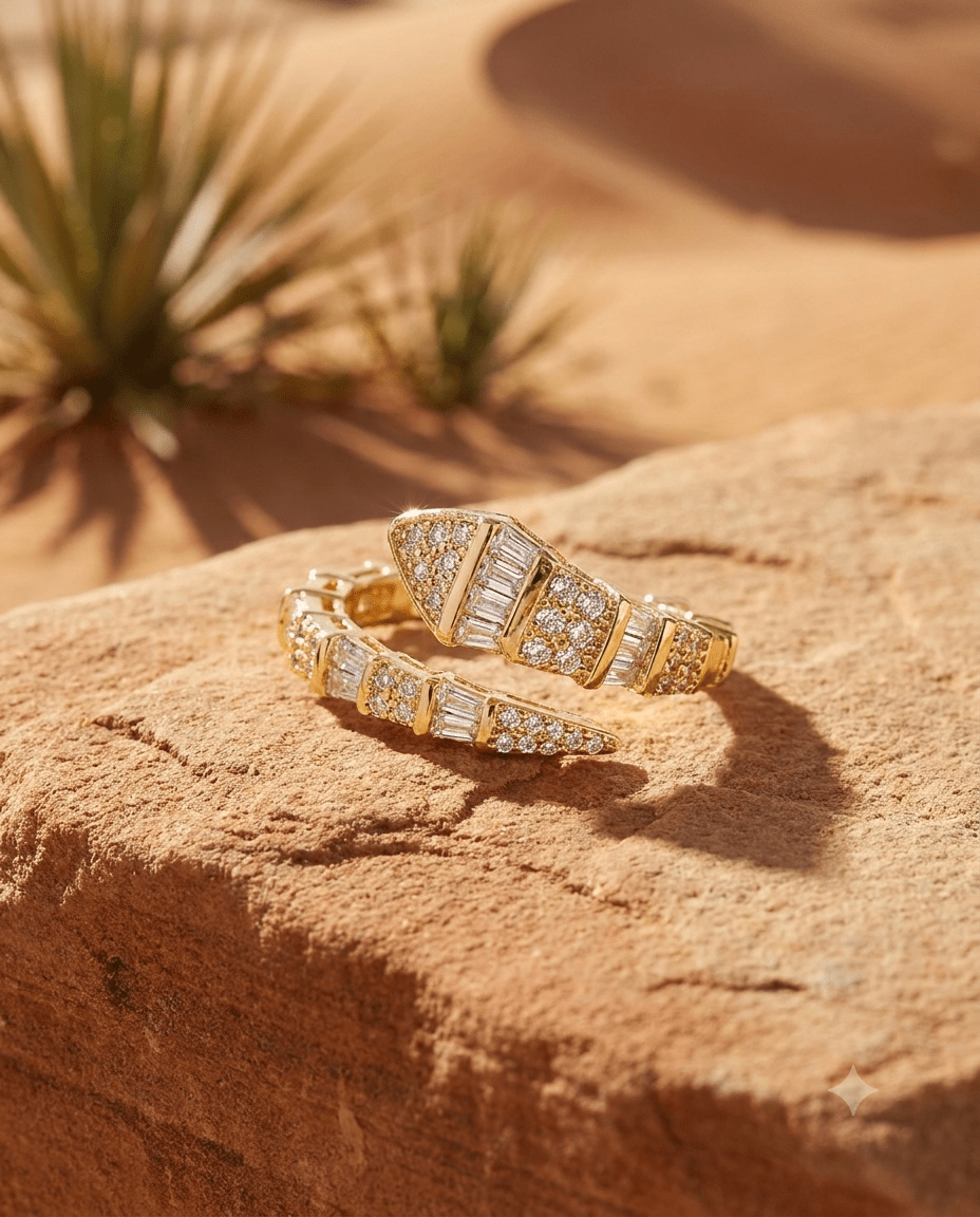 Crystal Serpent Wrap Ring - Maxiblink