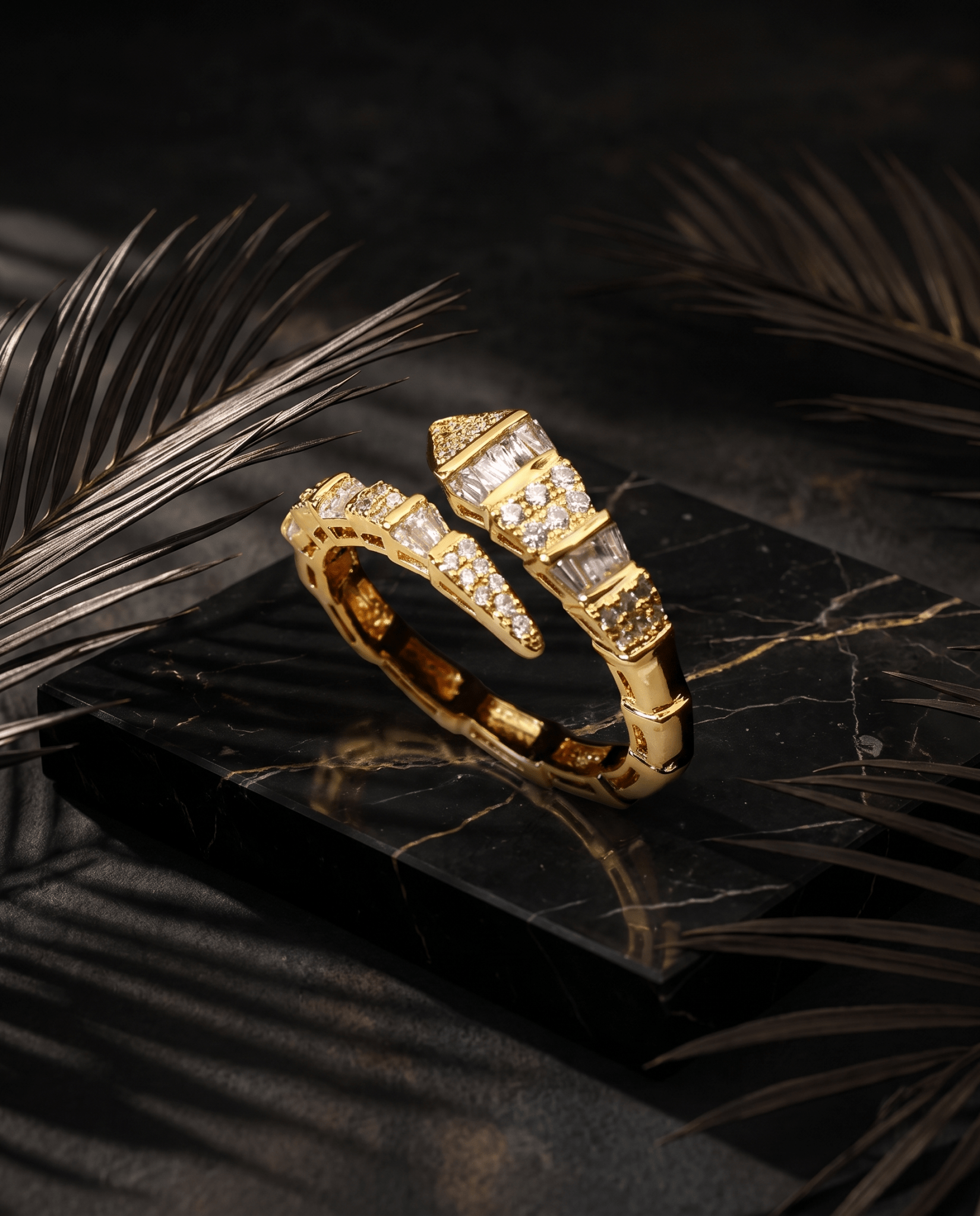 Crystal Serpent Wrap Ring - Maxiblink