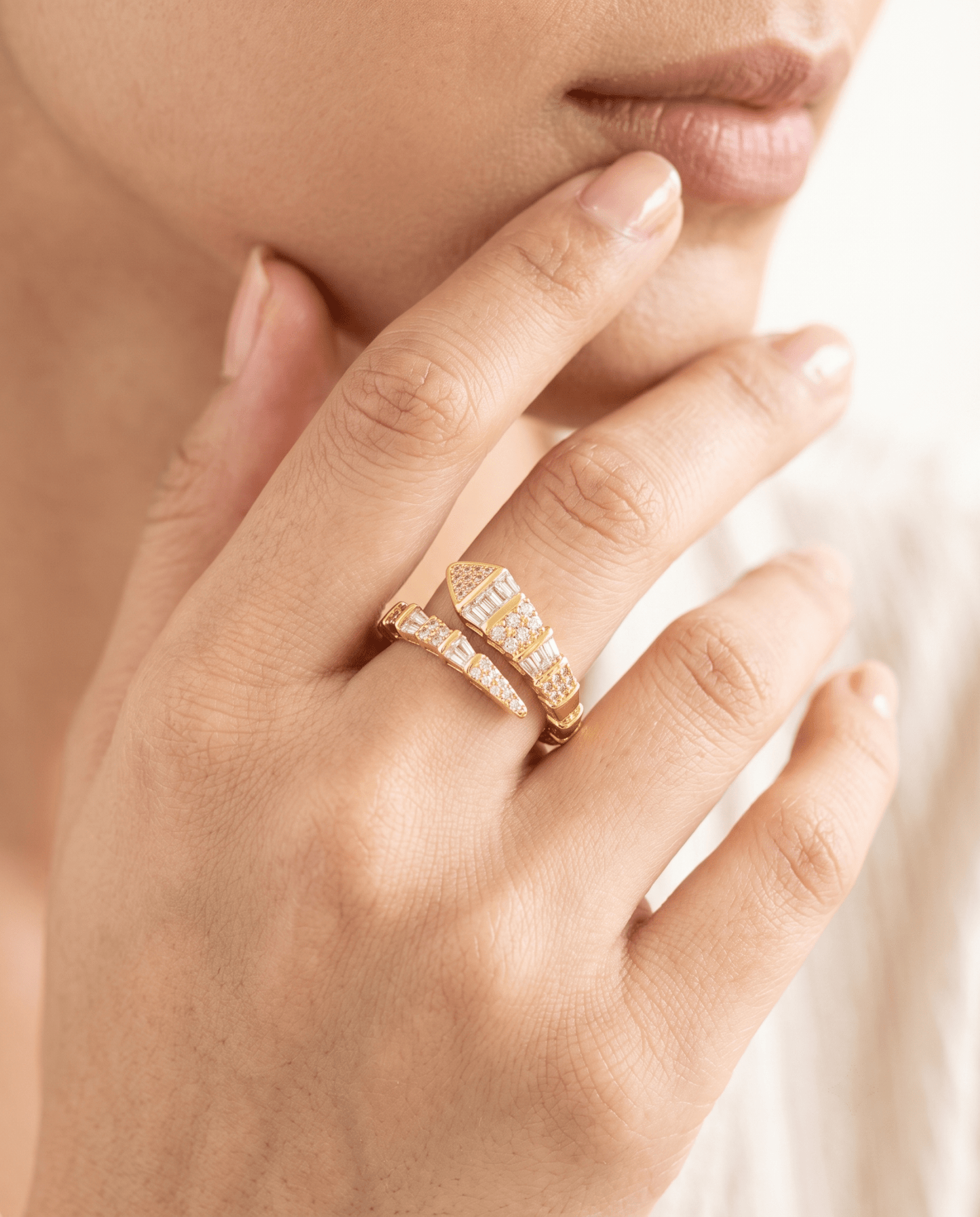 Crystal Serpent Wrap Ring - Maxiblink