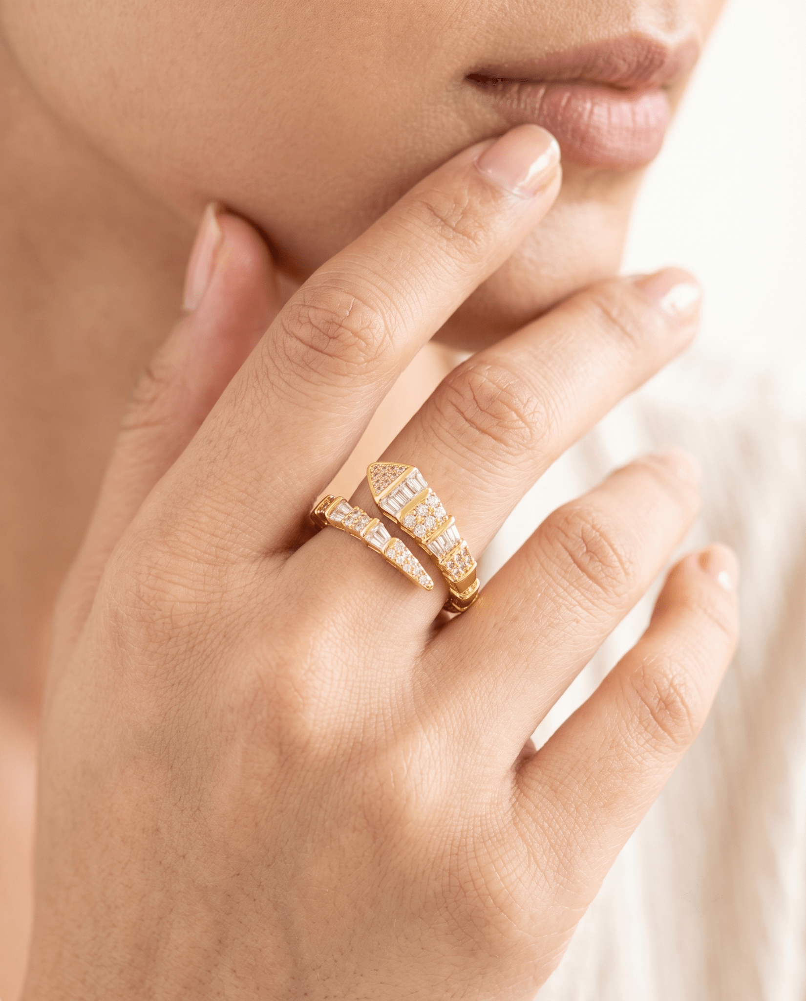 Crystal Serpent Wrap Ring - Maxiblink