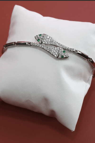 Curved Diamond - Tip CZ Bracelet - Maxiblink