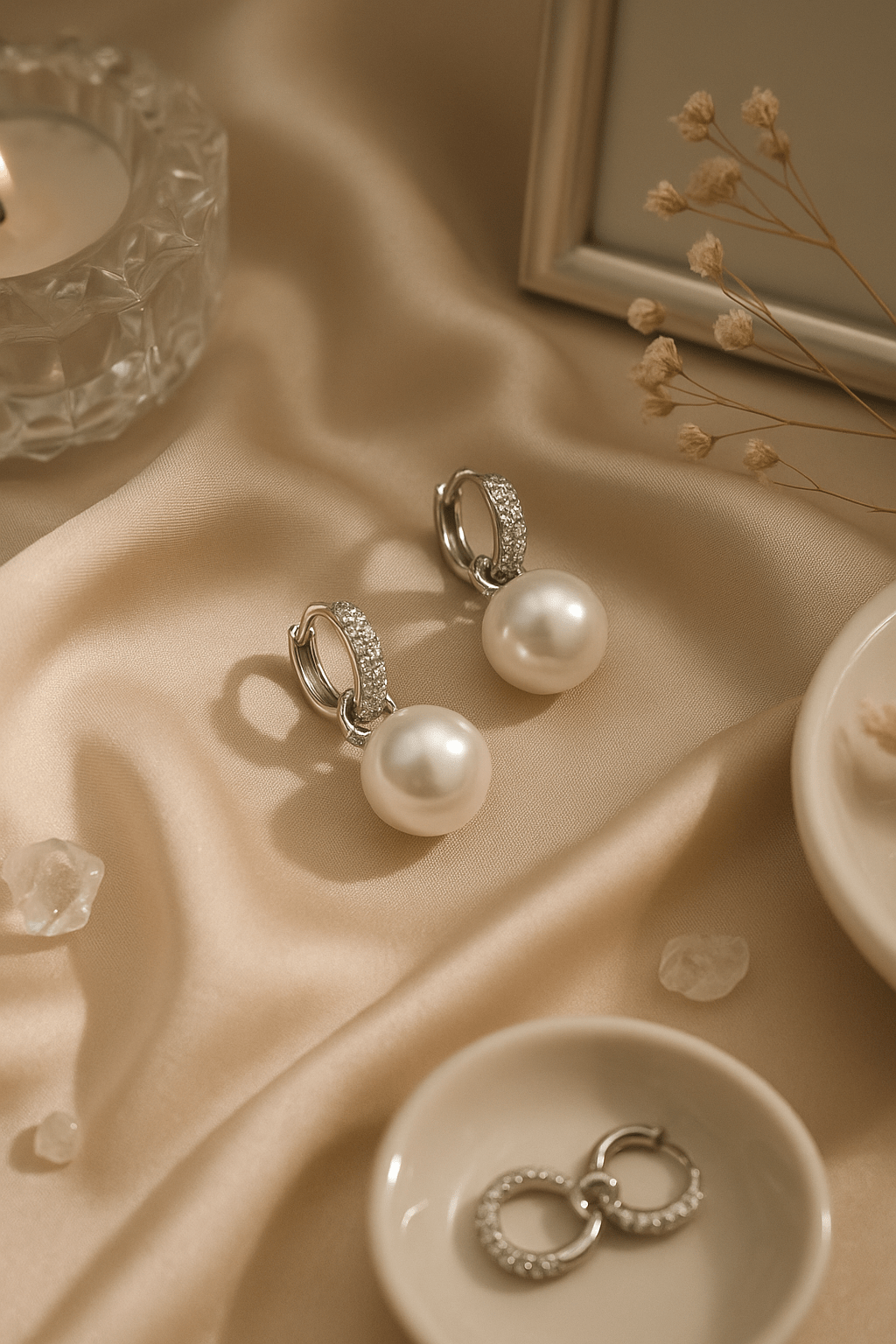 Elegant Pearl Drop Earrings - Maxiblink