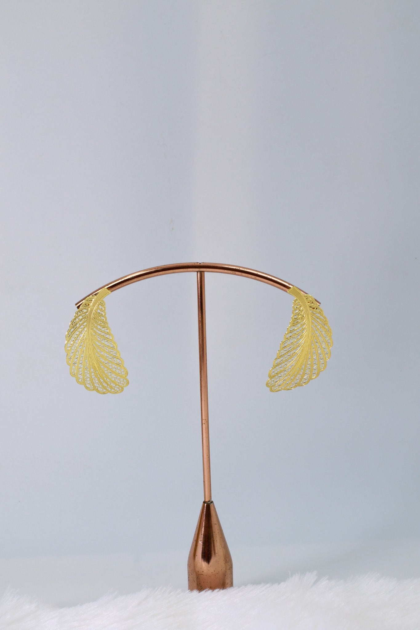 Gold Plated Feather Motif Bridal Jewellery Set with AD Accents (Necklace, Earrings, Bracelet, Ring) | Anti‑Tarnish - Maxiblink