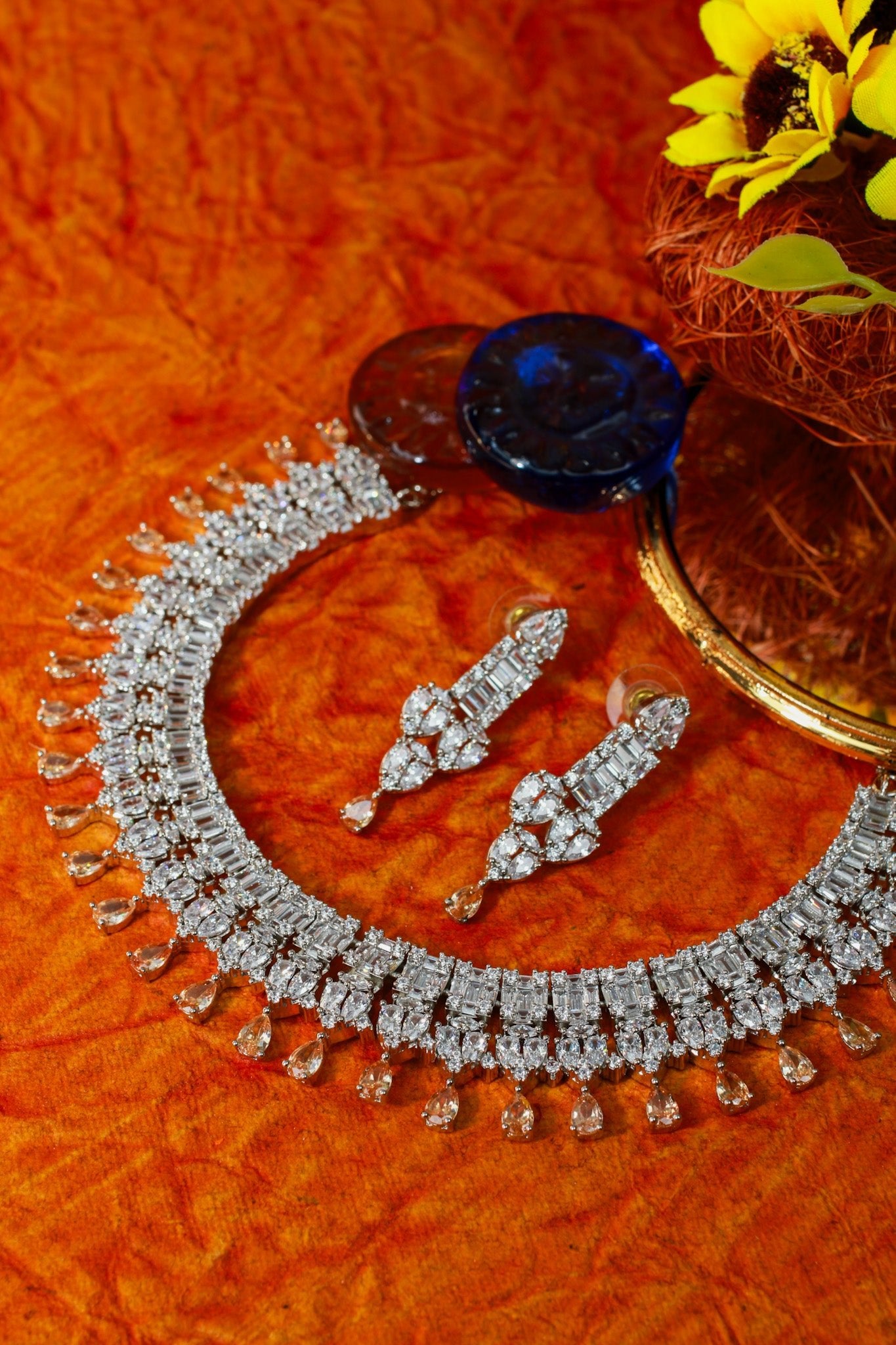 Golden Peach Empress Necklace Set - Maxiblink