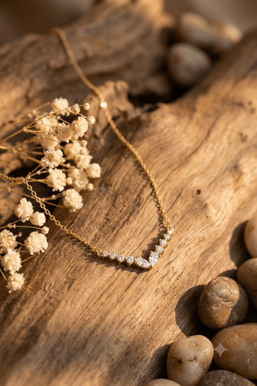 Graduated Crystal V Necklace - Maxiblink