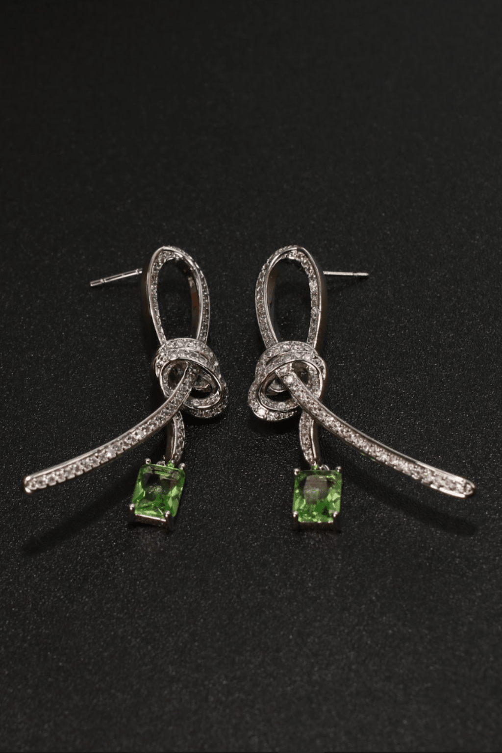 Green Bowline Loop Earrings - Maxiblink