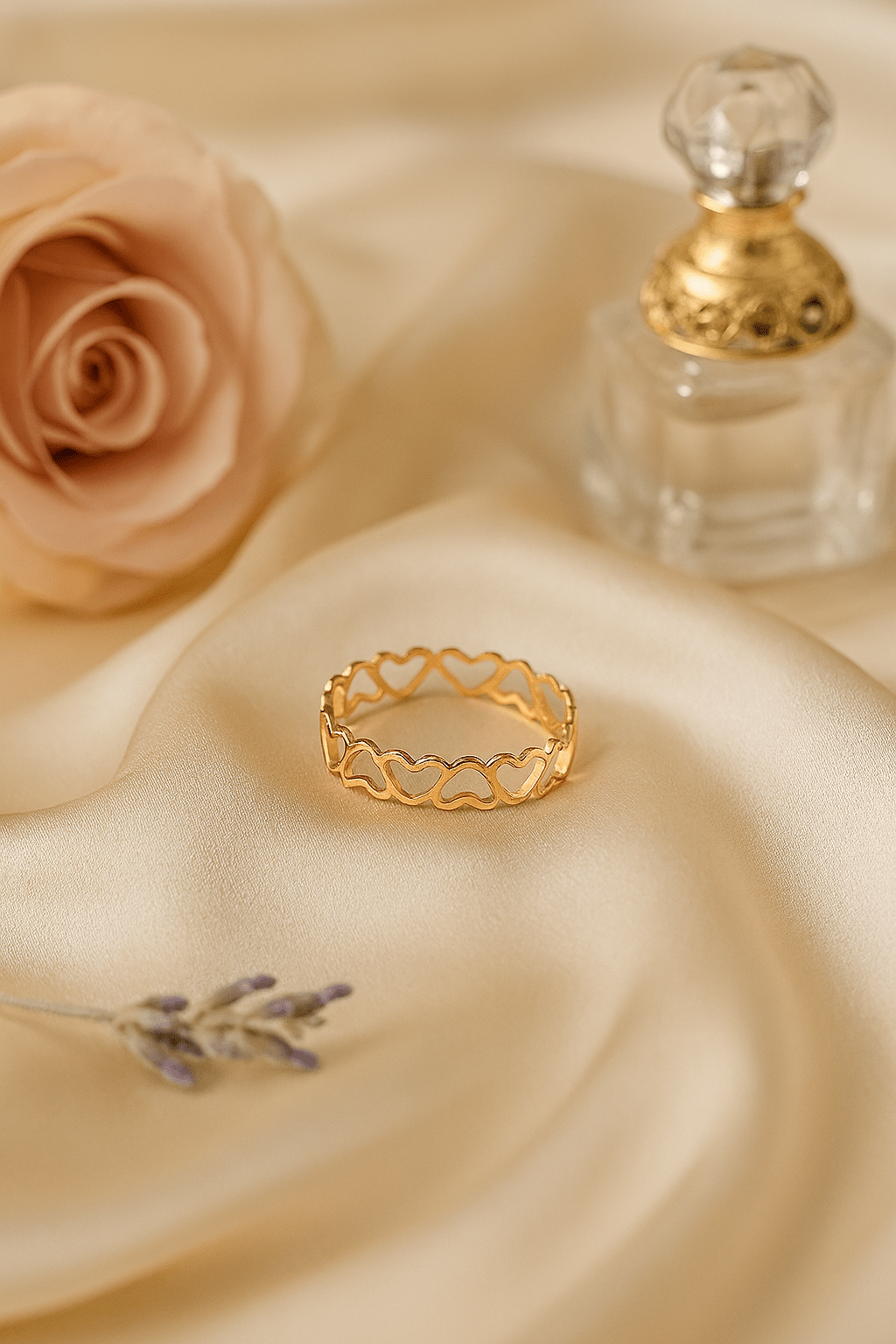 Heart Infinity Cutout Ring in Gold - Maxiblink