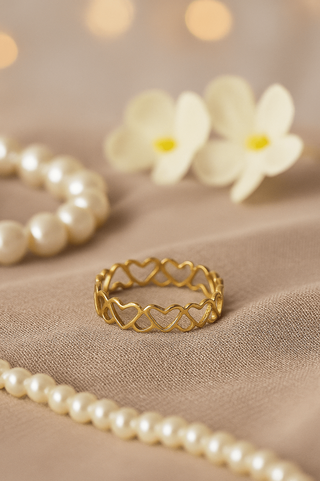 Heart Infinity Cutout Ring in Gold - Maxiblink