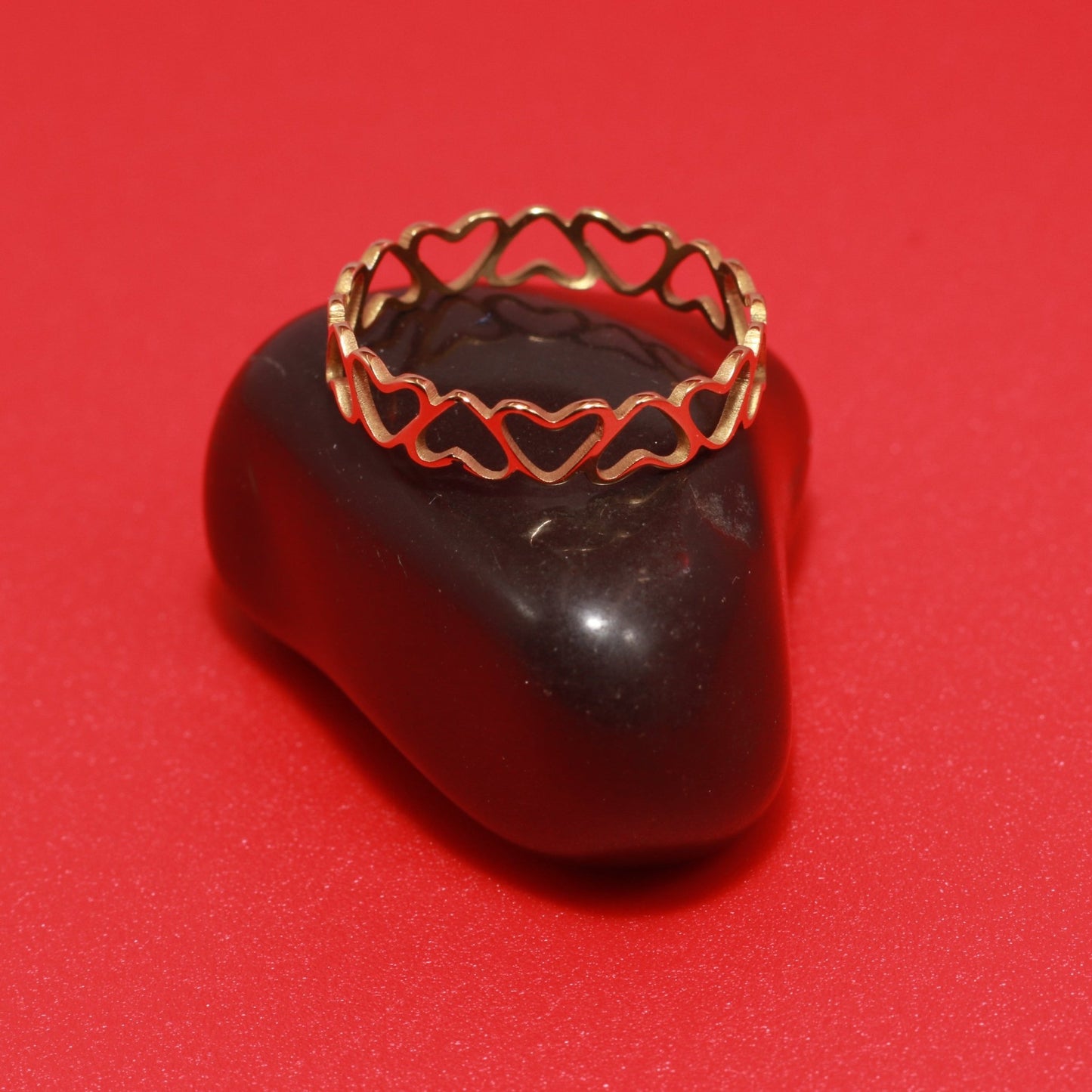 Heart Infinity Cutout Ring in Gold - Maxiblink