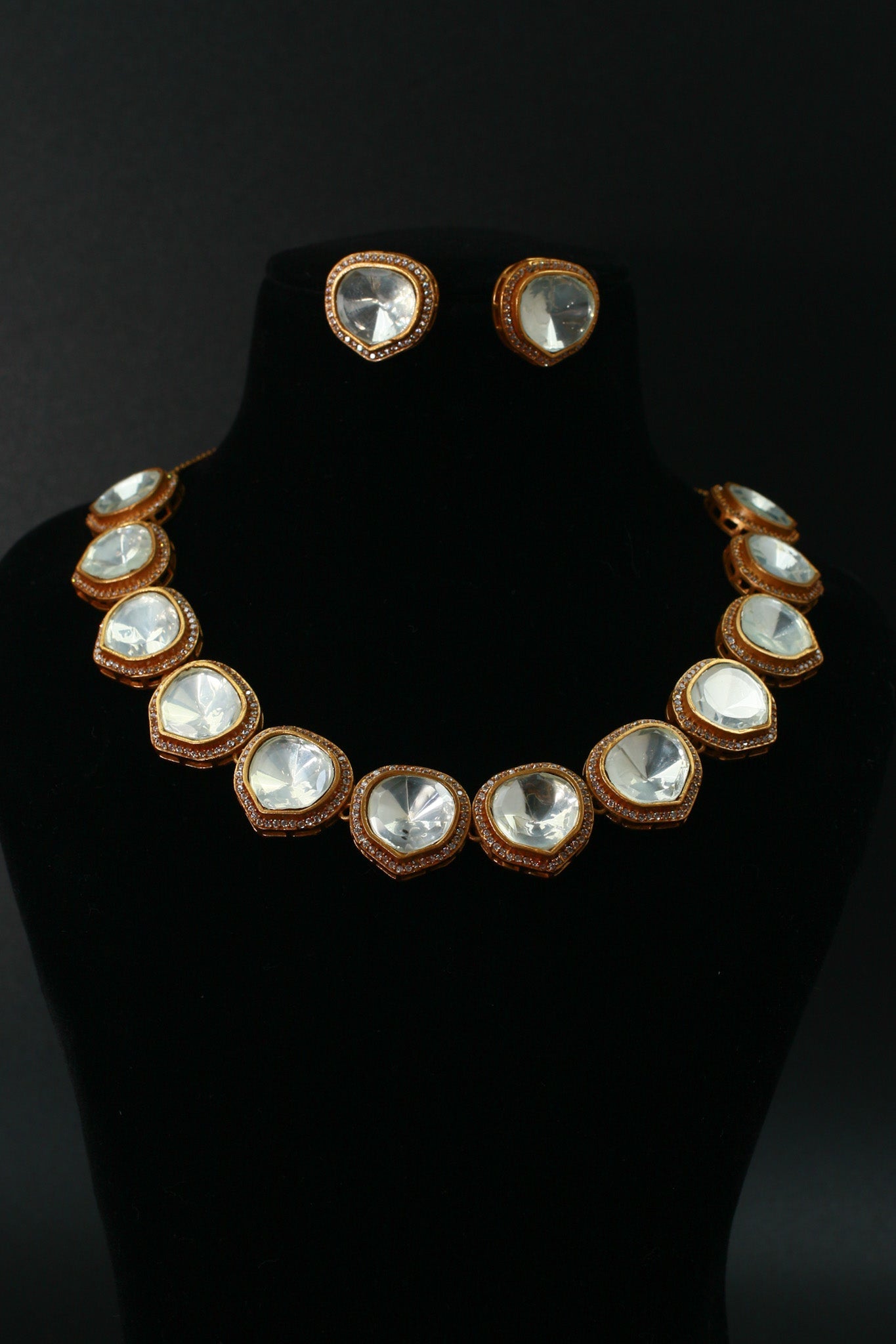 Kundan Polki Statement Necklace - Maxiblink