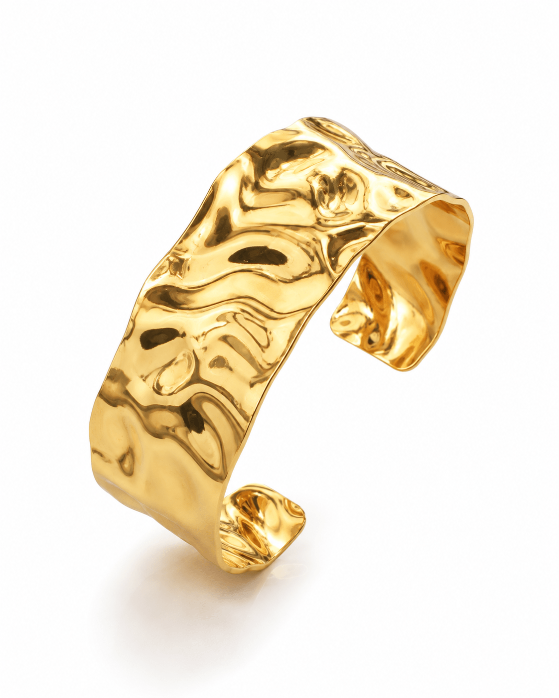 Molten Wave Wide Cuff Bracelet - Maxiblink