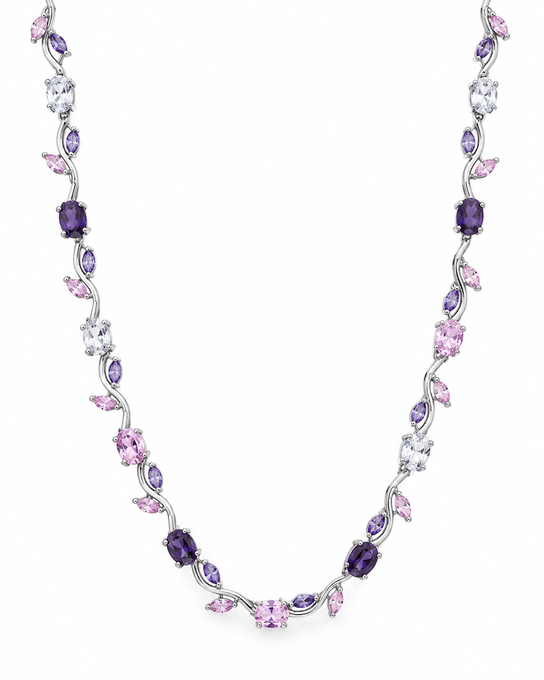 Multi-Stone Wave Necklace - Maxiblink