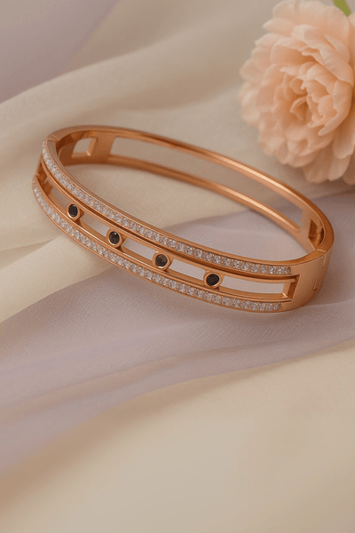 Multicolor Stone Gold Bracelet - Maxiblink