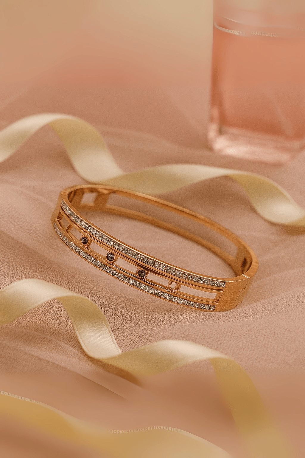 Multicolor Stone Gold Bracelet - Maxiblink