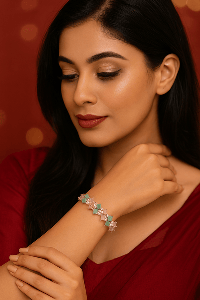 Pastel Duet Square Diamond Bracelet - Maxiblink