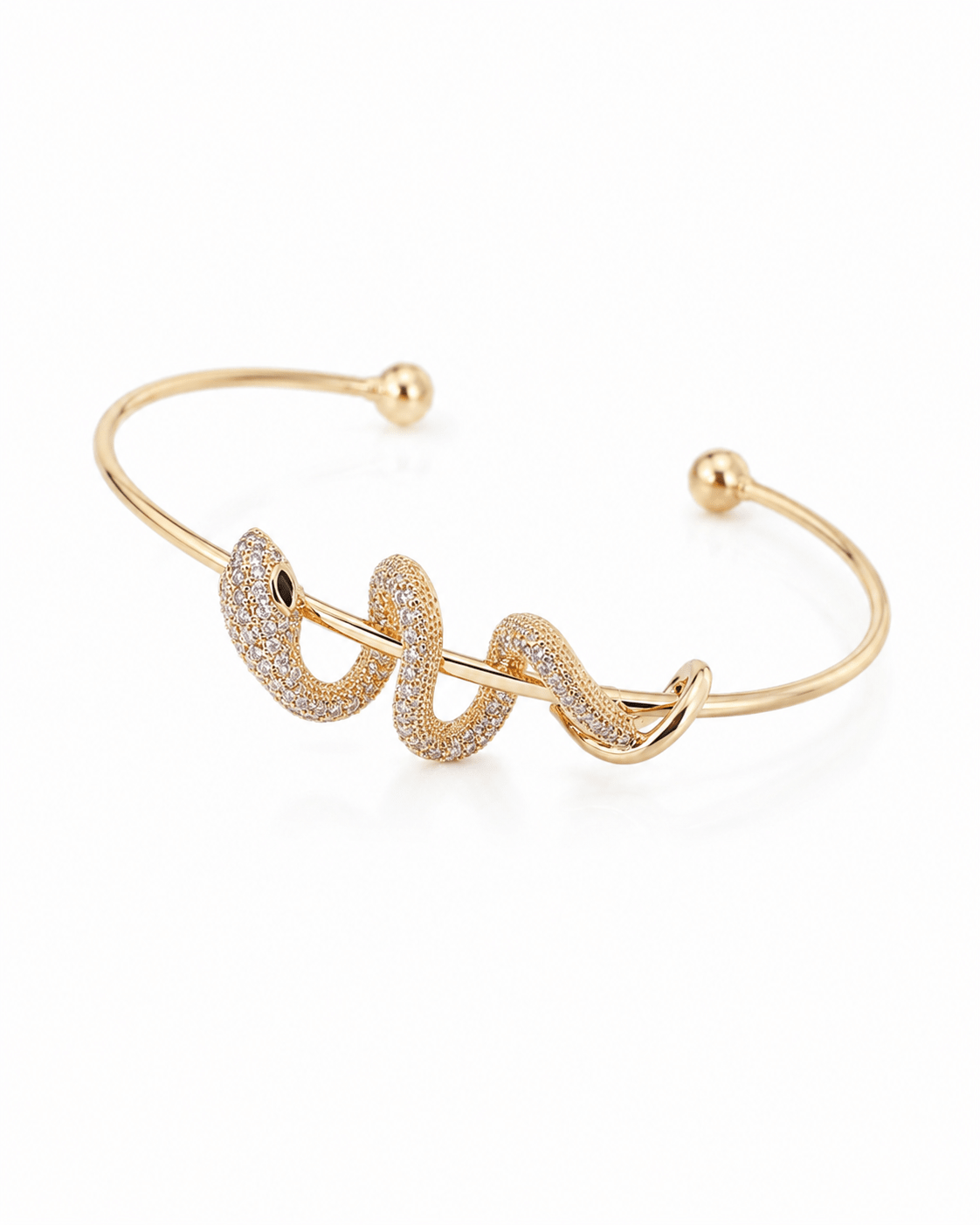 Pave Serpent Wrap Cuff Bracelet - Maxiblink