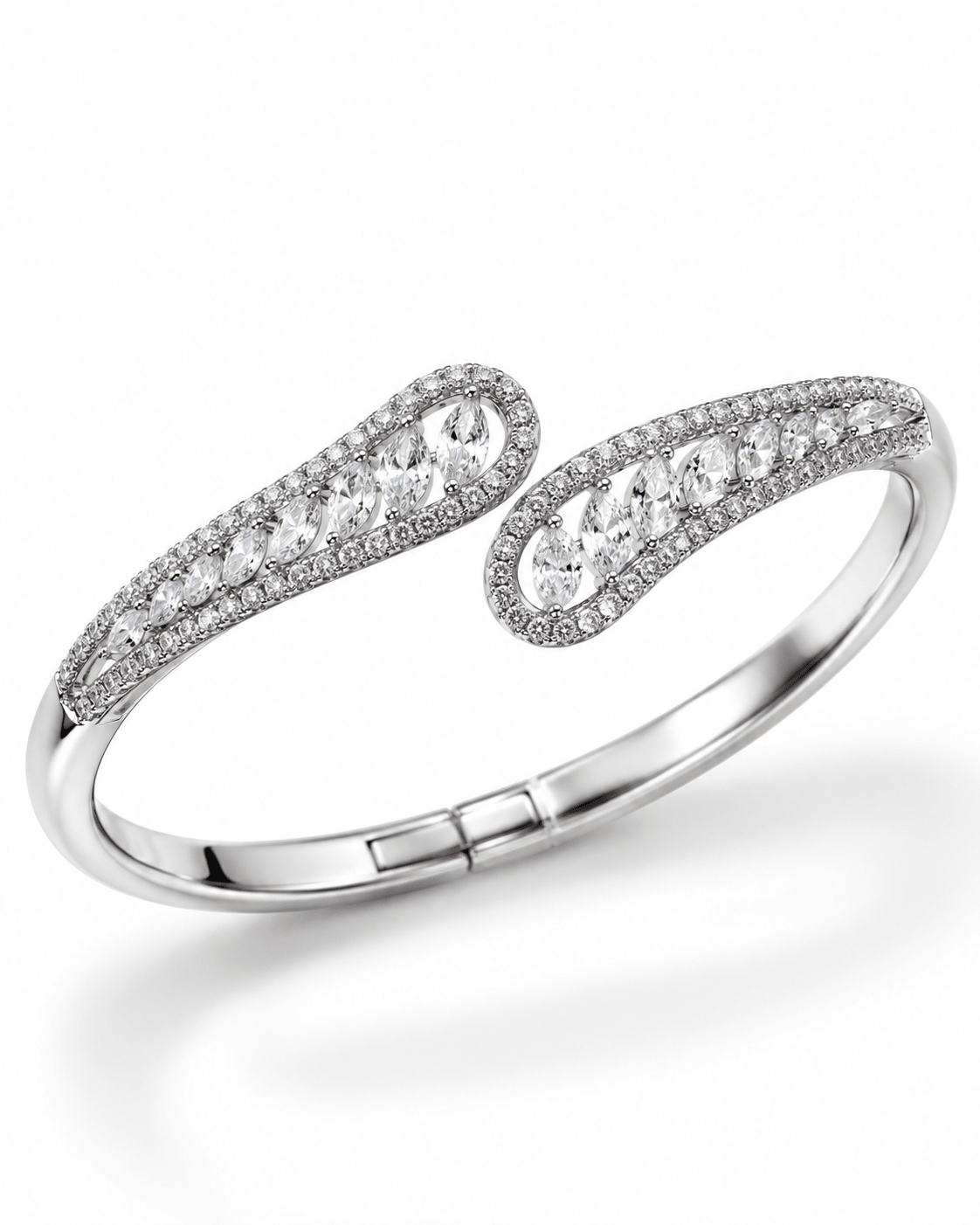 Pave Swirl Open Cuff Bracelet - Maxiblink