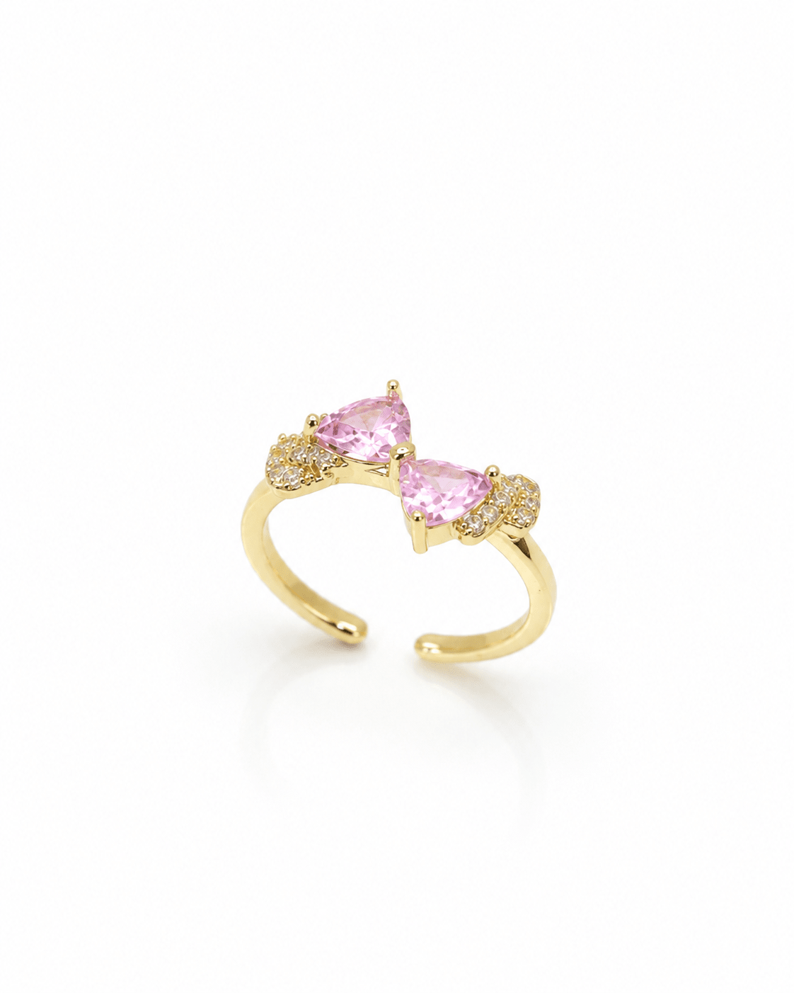 Pink Crystal Bow Ring - Maxiblink