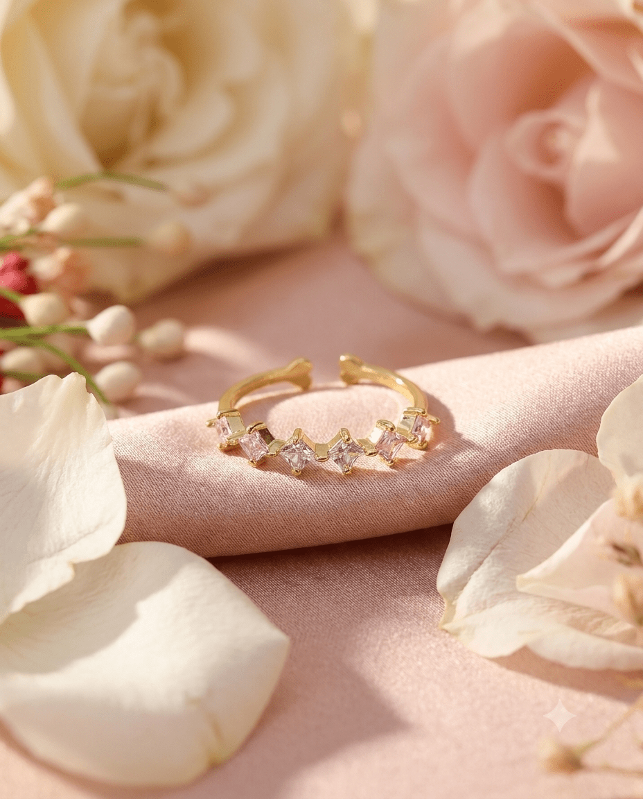 Hypoallergenic waterproof gold-plated ring in 18K gold plating — MaxiBlink