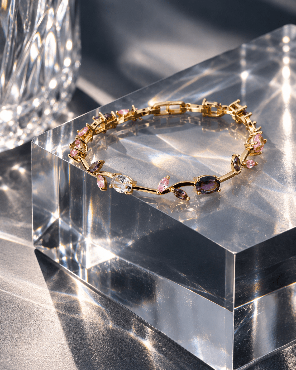 Pink Vine Tennis Bracelet - Maxiblink
