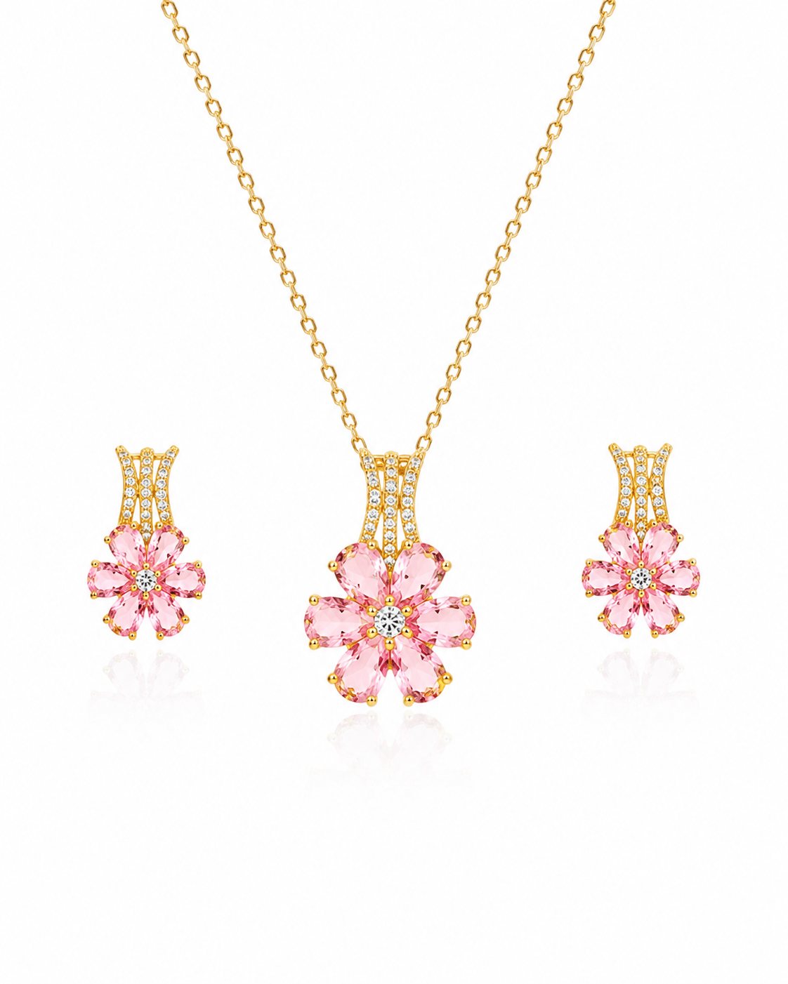 Purple Butterfly Crystal Pendant Set - Maxiblink