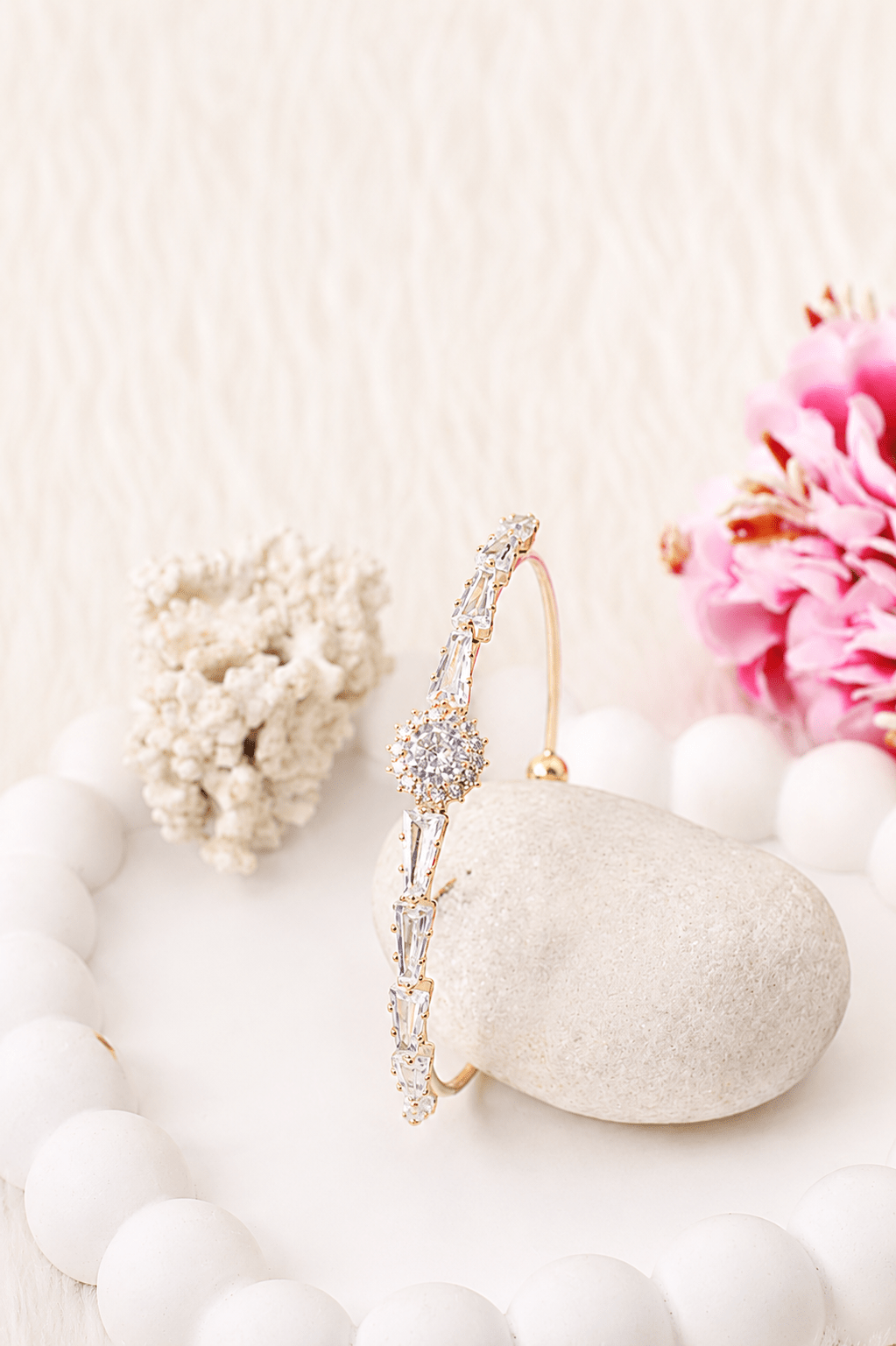 Radiant Halo Tapered Baguette Cuff Bracelet - Maxiblink