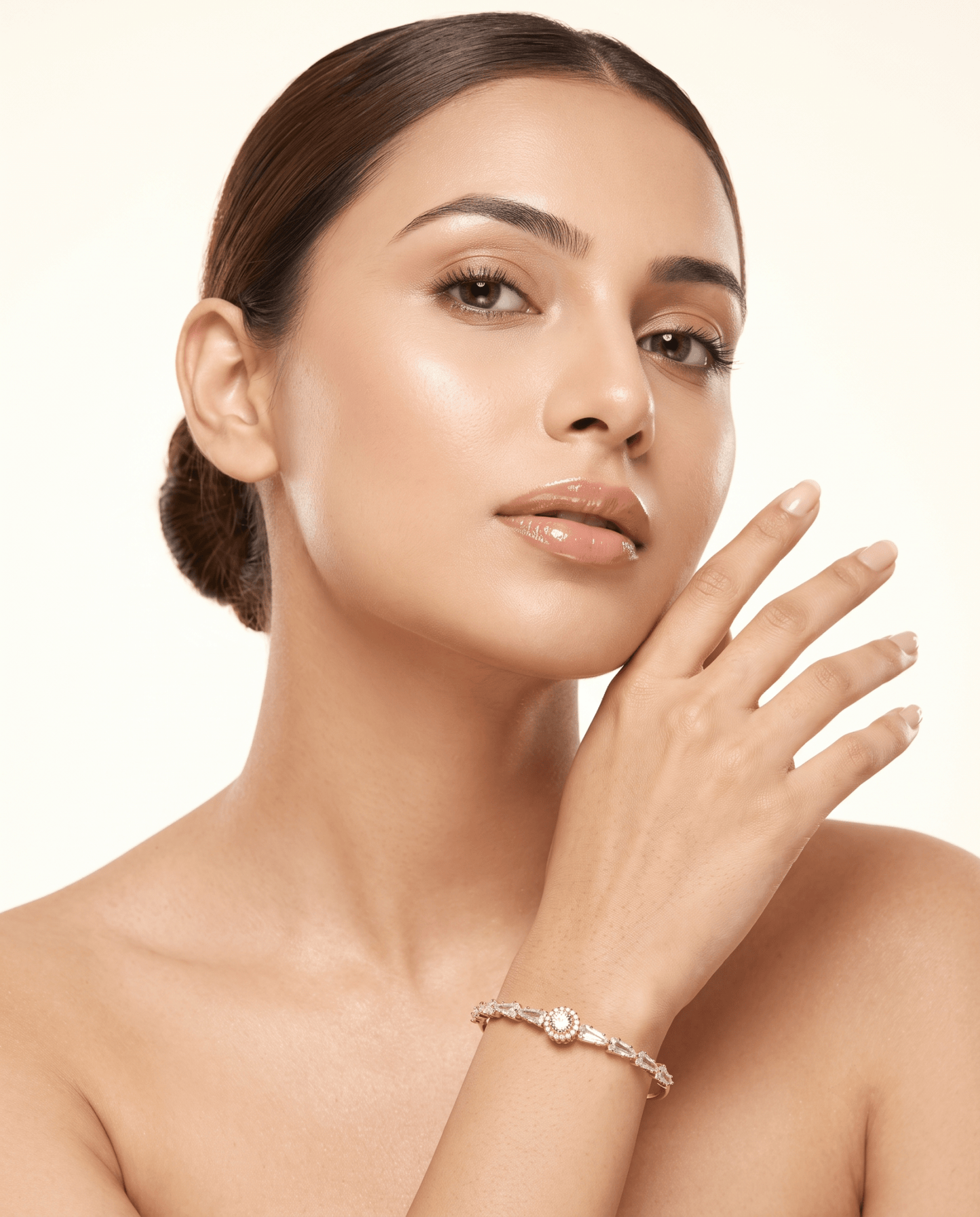 Radiant Halo Tapered Baguette Cuff Bracelet - Maxiblink