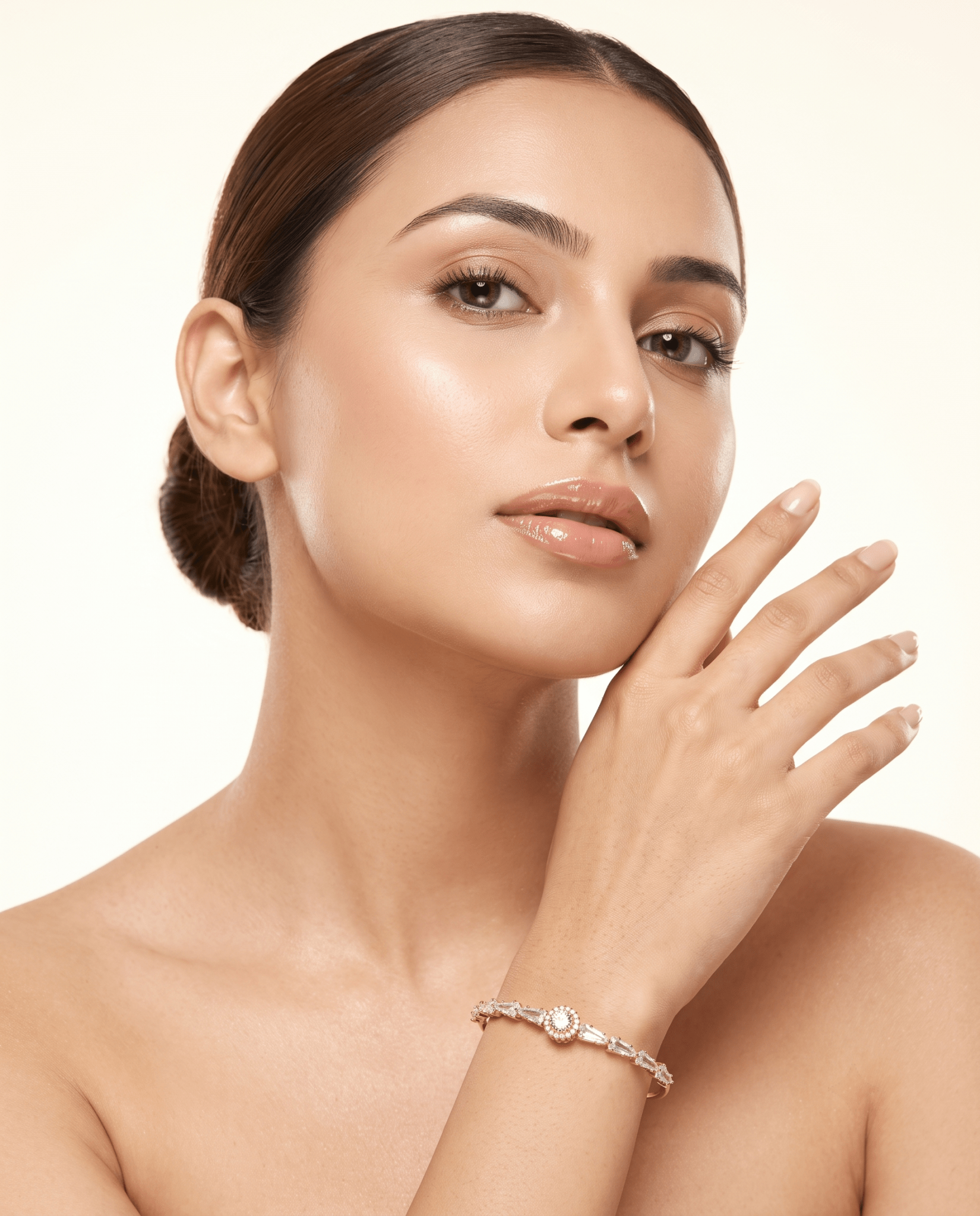 Radiant Halo Tapered Baguette Cuff Bracelet - Maxiblink