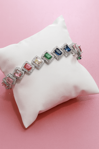 Rainbow Multistone CZ Bracelet - Maxiblink