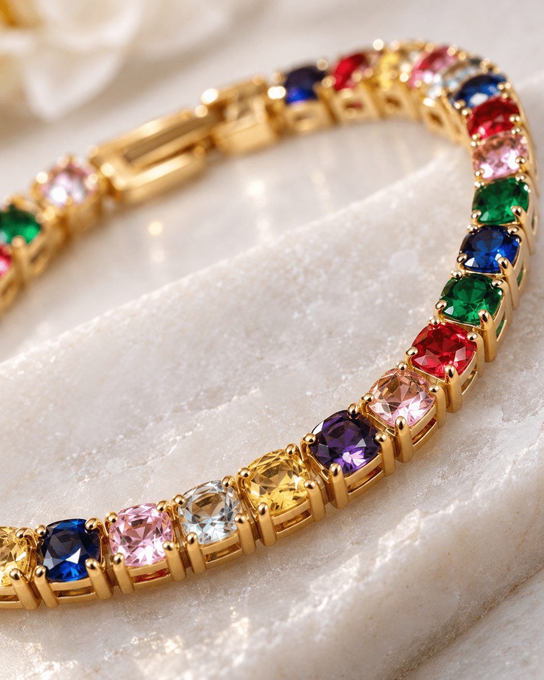 Rainbow Stone Tennis Bracelet - Maxiblink
