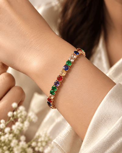 Rainbow Stone Tennis Bracelet - Maxiblink