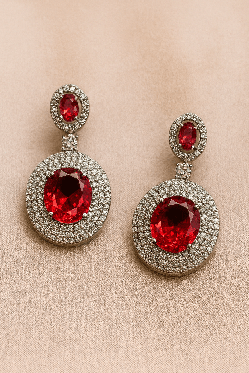 Ruby Elegance Drop Earrings - Maxiblink