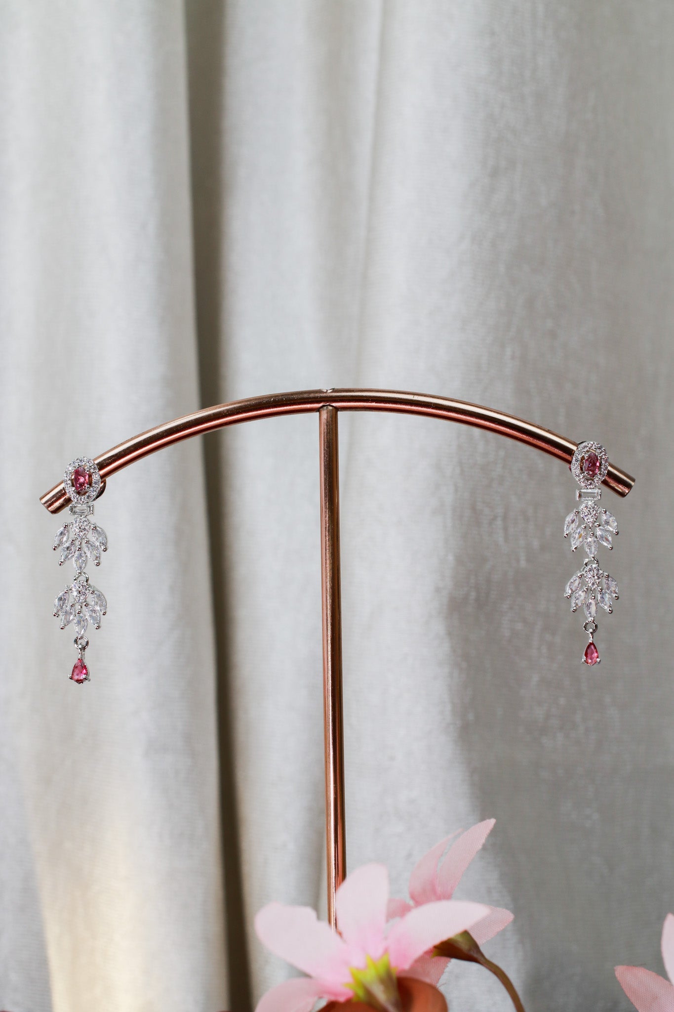 Ruby Floral Sparkle Necklace Set - Maxiblink