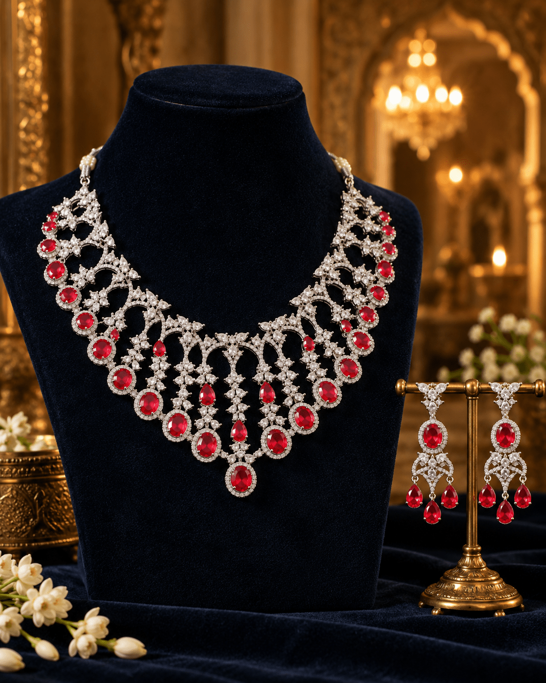 Ruby Trellis Necklace Set - Maxiblink