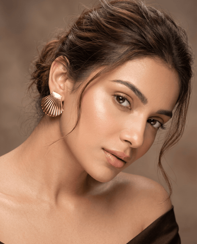 Scallop Shell Stud Earrings – 18K Gold Plated - Maxiblink