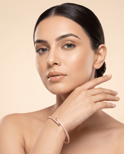 Slim Crystal Tennis Wrap Bangle Bracelet - Maxiblink