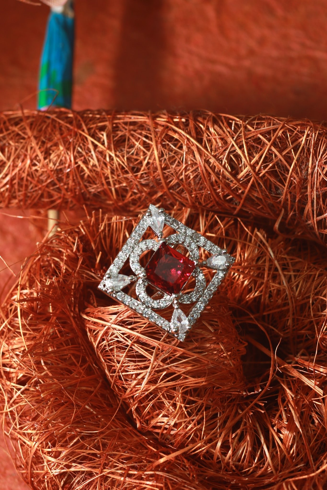 Square Ruby Classic Pendant Set - Maxiblink