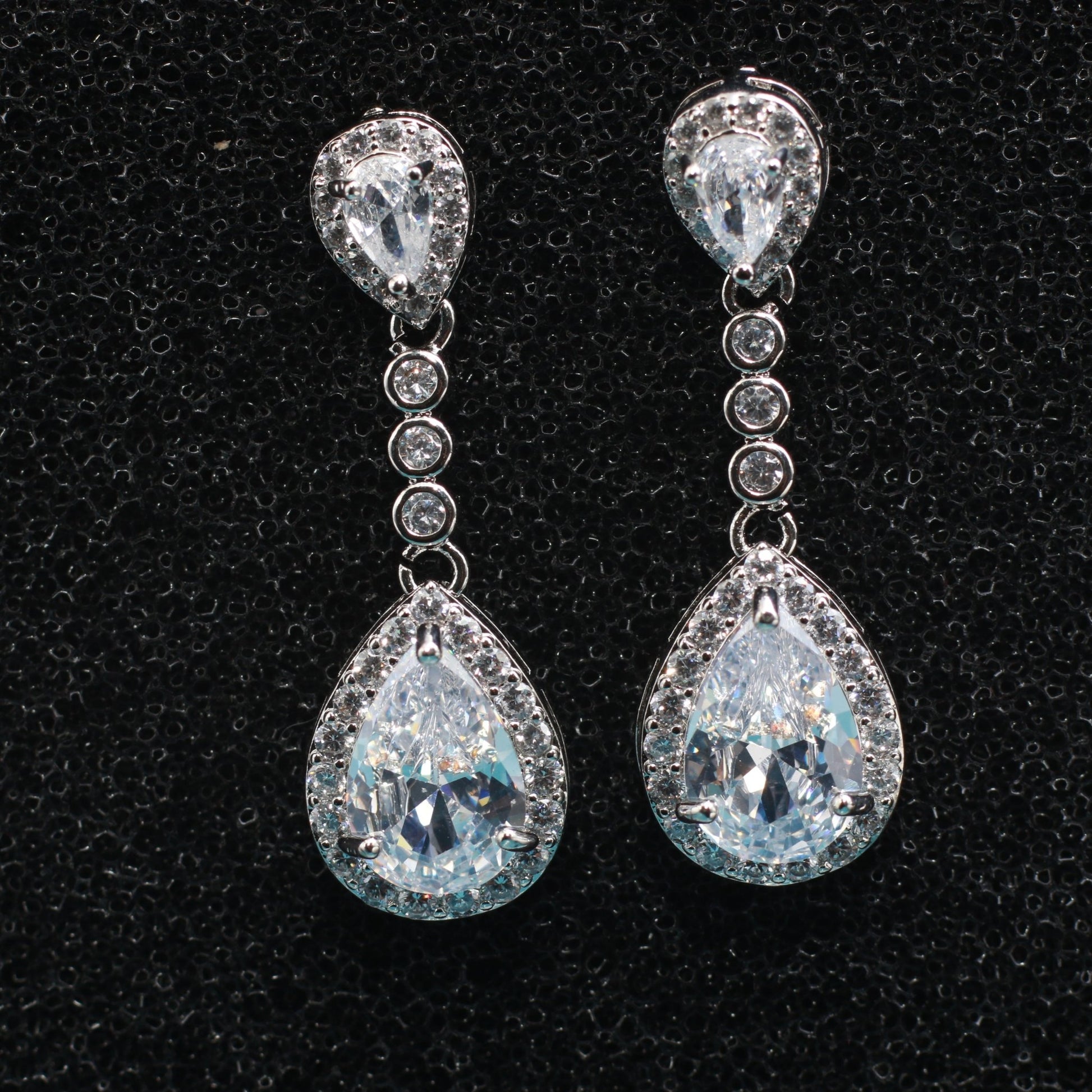 Teardrop Crystal Dangle Earrings - Maxiblink