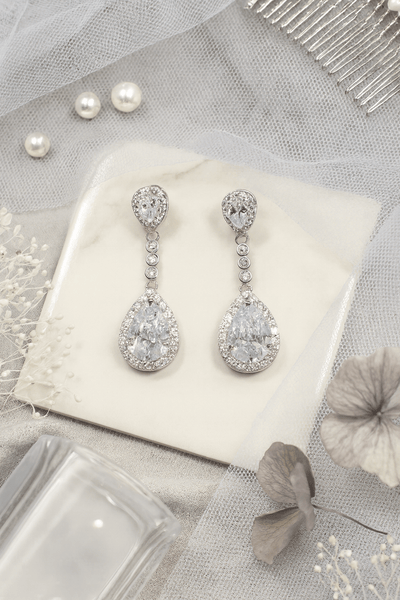 Teardrop Crystal Dangle Earrings - Maxiblink