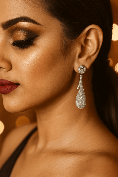Teardrop Long Dangler Earrings - Maxiblink