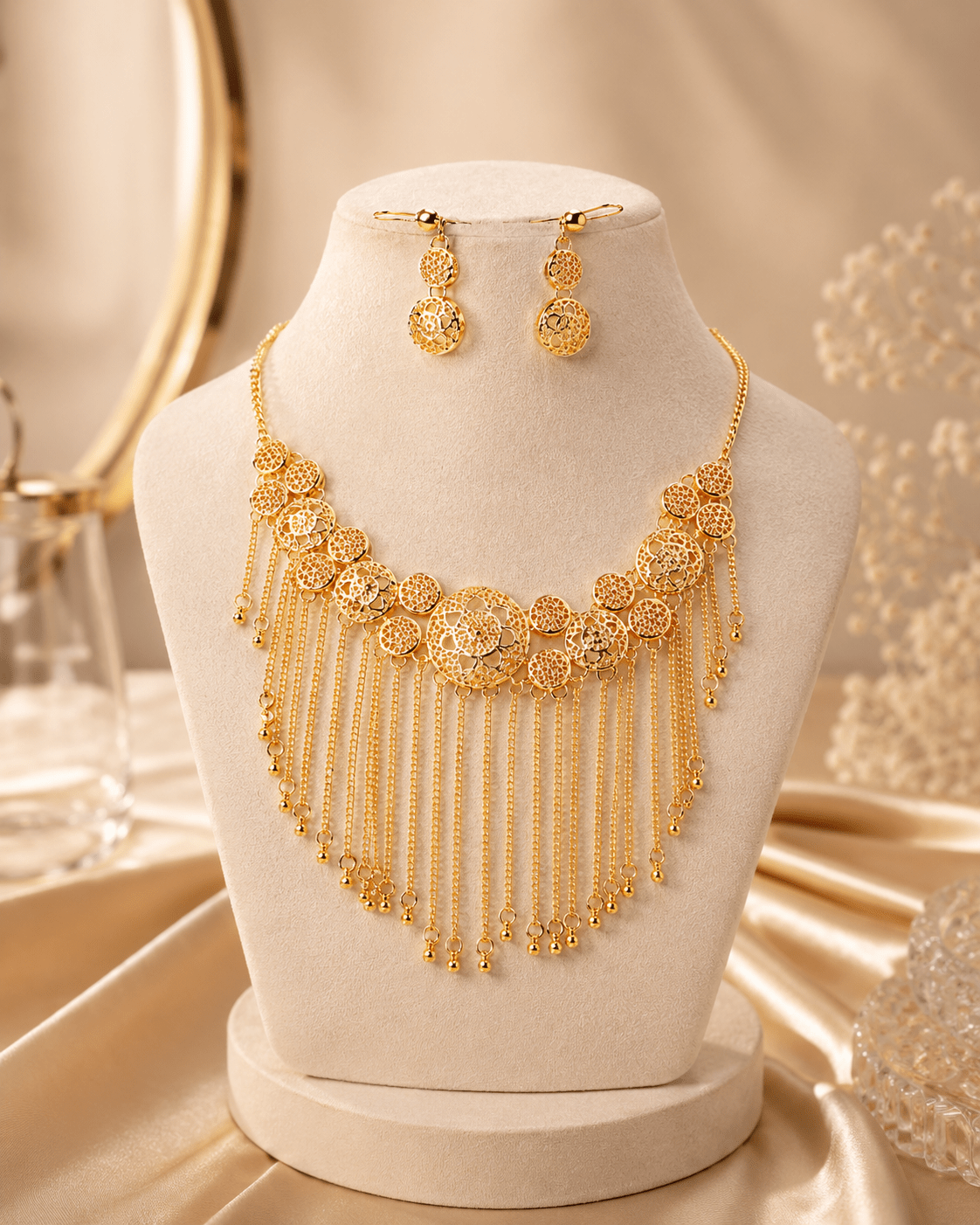 Vintage Royal 16K Gold Geometric Jewellery Set - Maxiblink