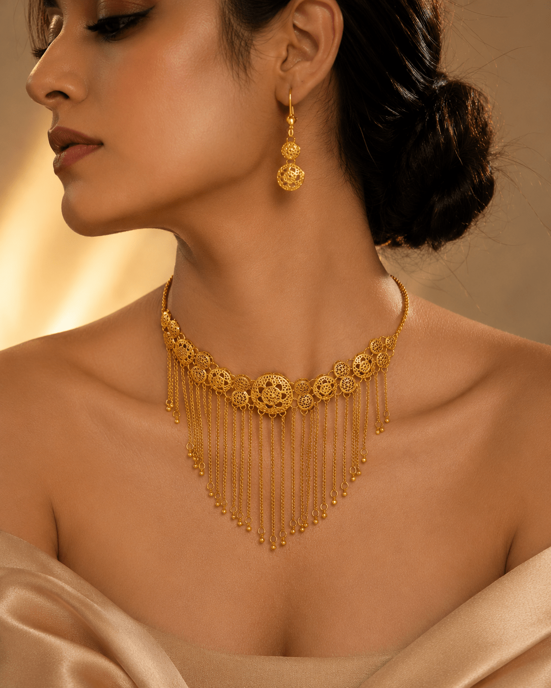 Vintage Royal 16K Gold Geometric Jewellery Set - Maxiblink